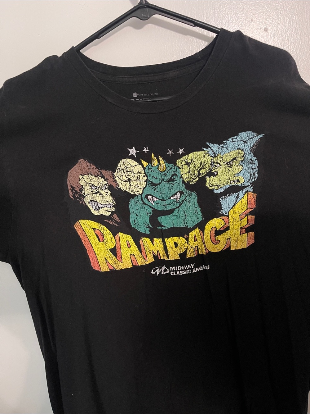 Rampage Black Crewneck Tee with Gray Logo